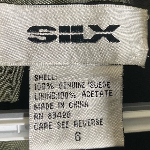 Silx Olive Army Green Suede Military Style Lined Jacket 6 - Picture 3 of 13